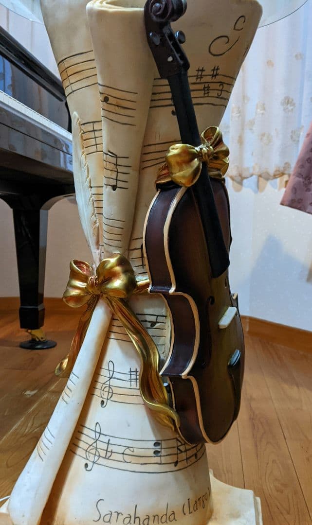 光るヴァイオリン机 イタリア製骨董品 オシャレなインテリア 机