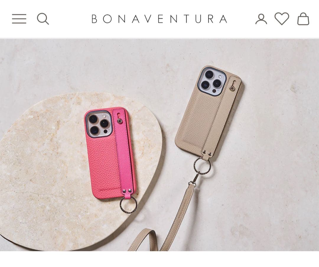 【 BONAVENTURA 】iPhone16Pro ♬ ハンドル付き ♬