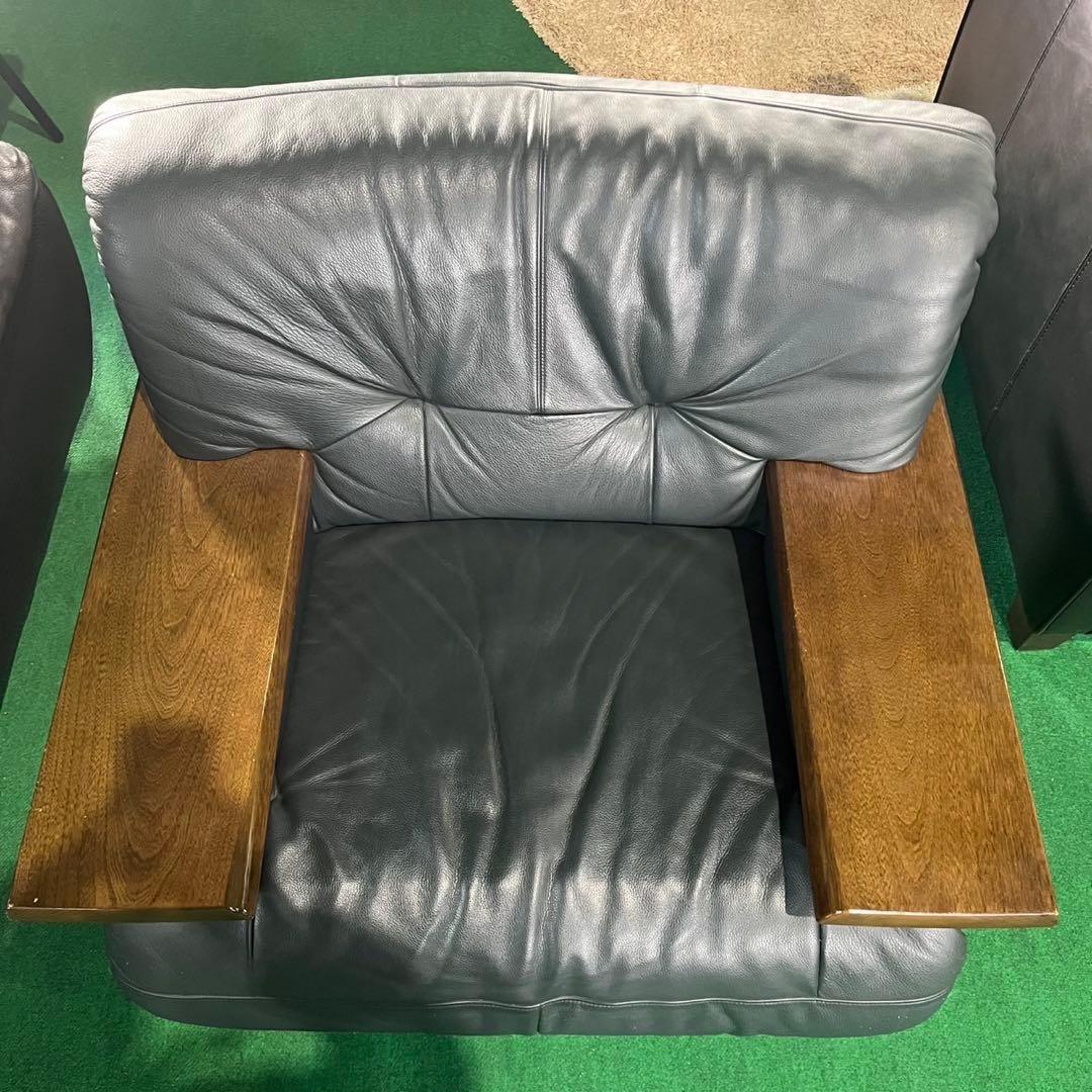 Karimoku 1人掛けソファ 幅94 本革 モダン 家具 Z053