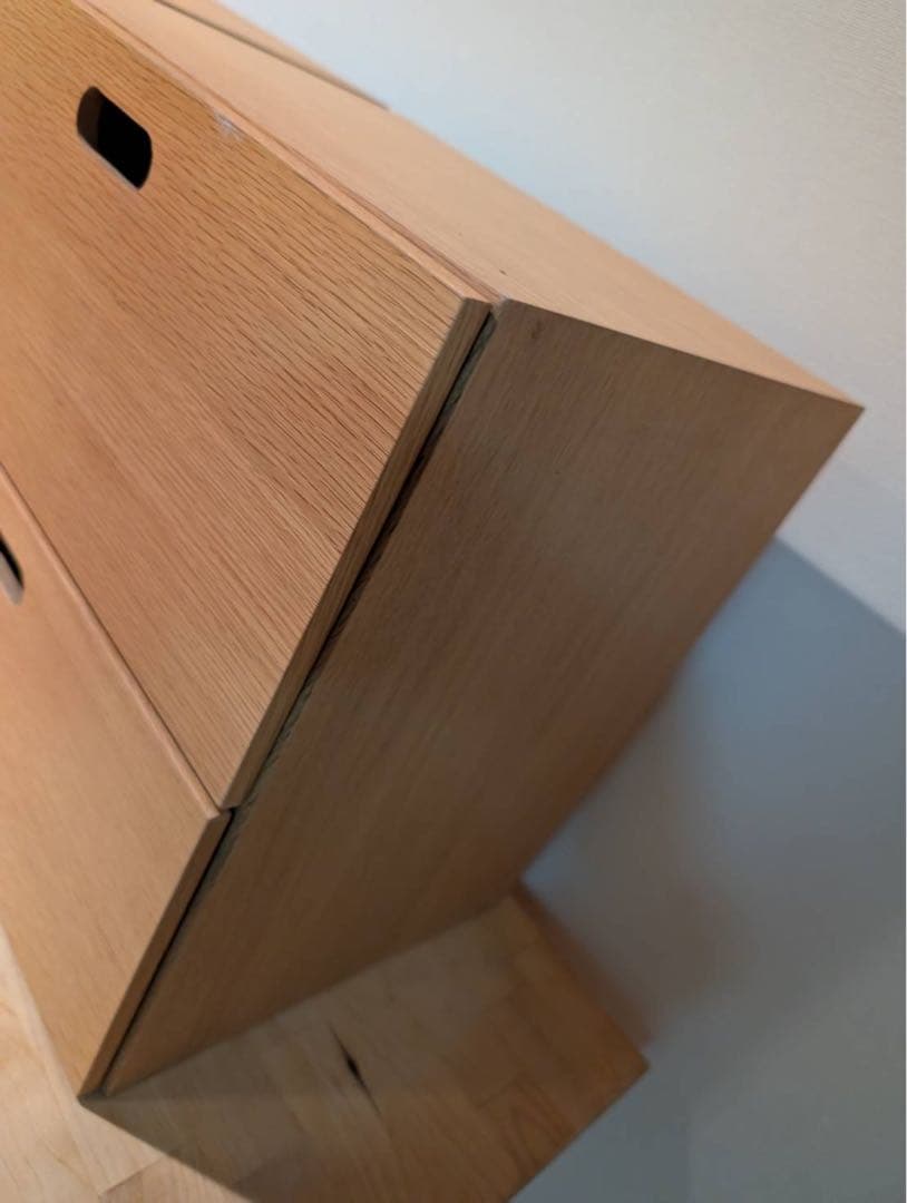 【送料込】無印良品 MUJI スタッキングシェルフ 引き出し 棚木製家具 オーク