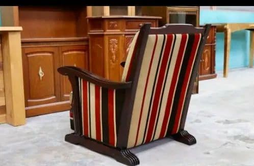 ～5/11最終お値下げ☘️モリシゲ ヴィンテージストライプチェア 一人掛け