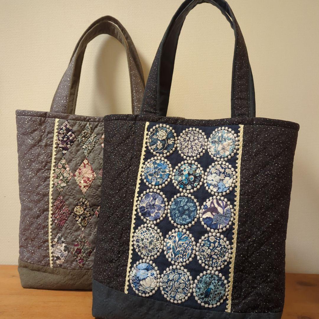 ✿リバティ✕パッチワーク✿　トートバッグ２点　かんちゃん様ご注文品