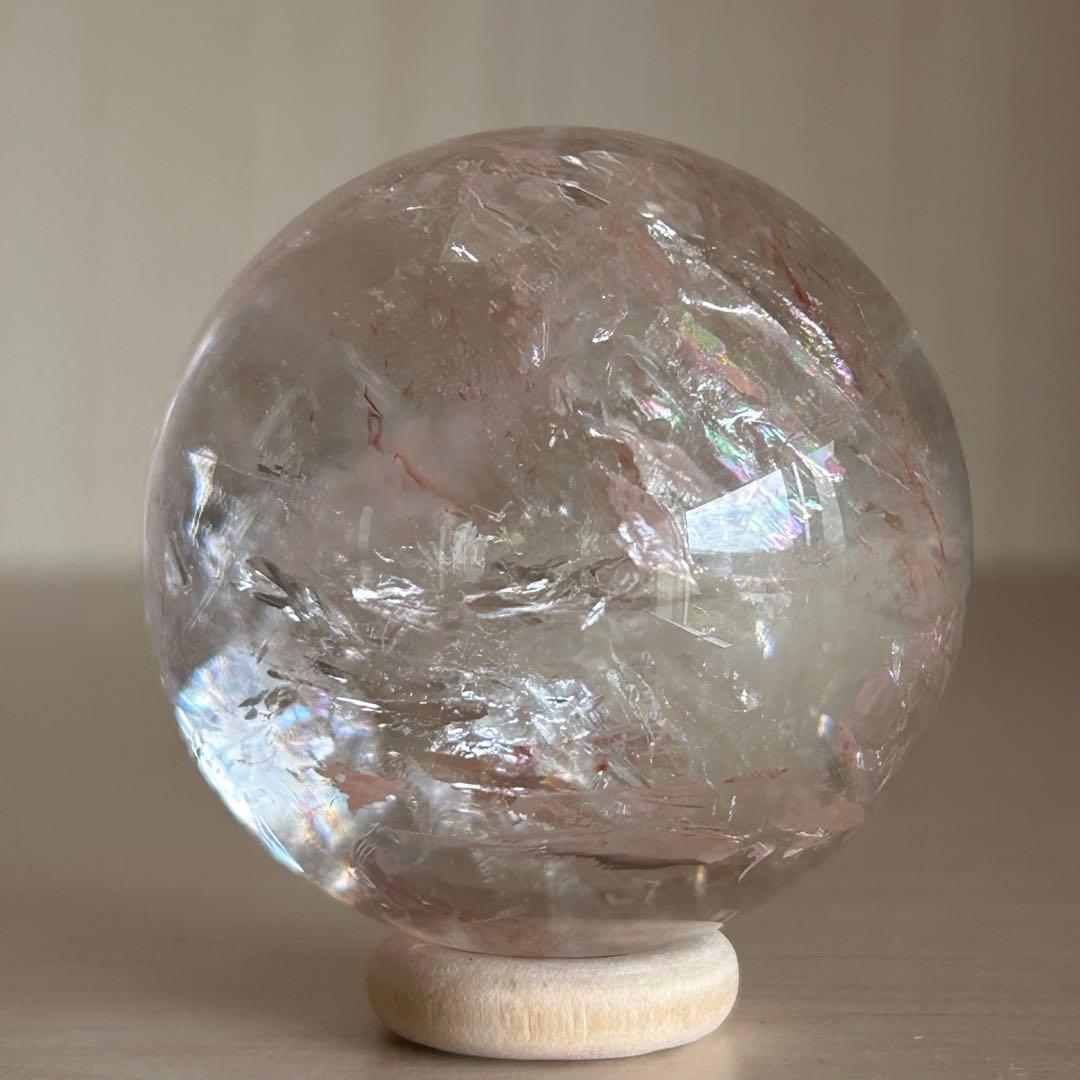 ピンククォーツ ピンクアゼツライト スフィア 天然石 置物