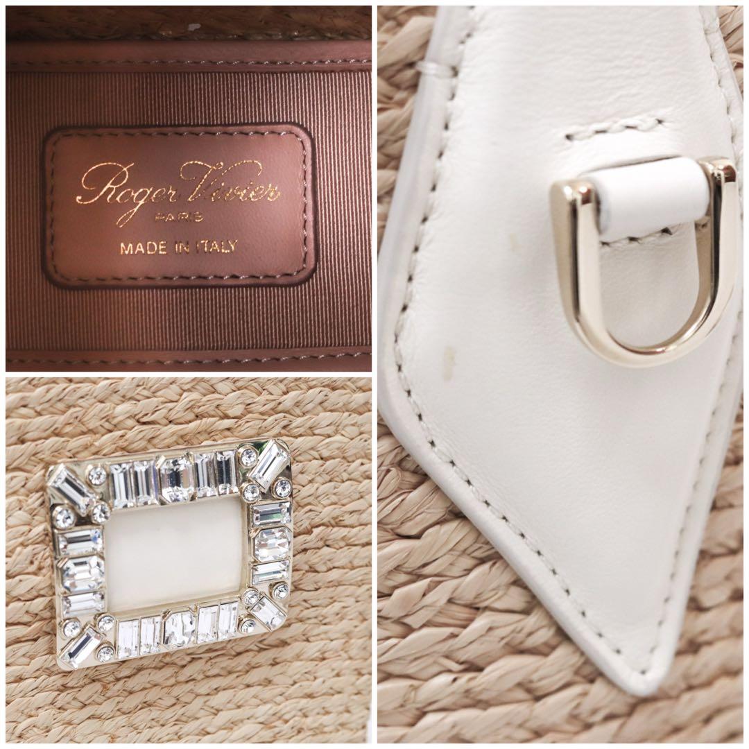 【極美品】ロジェヴィヴィエ かごバッグ ラフィア バスケット ミニ ベージュ