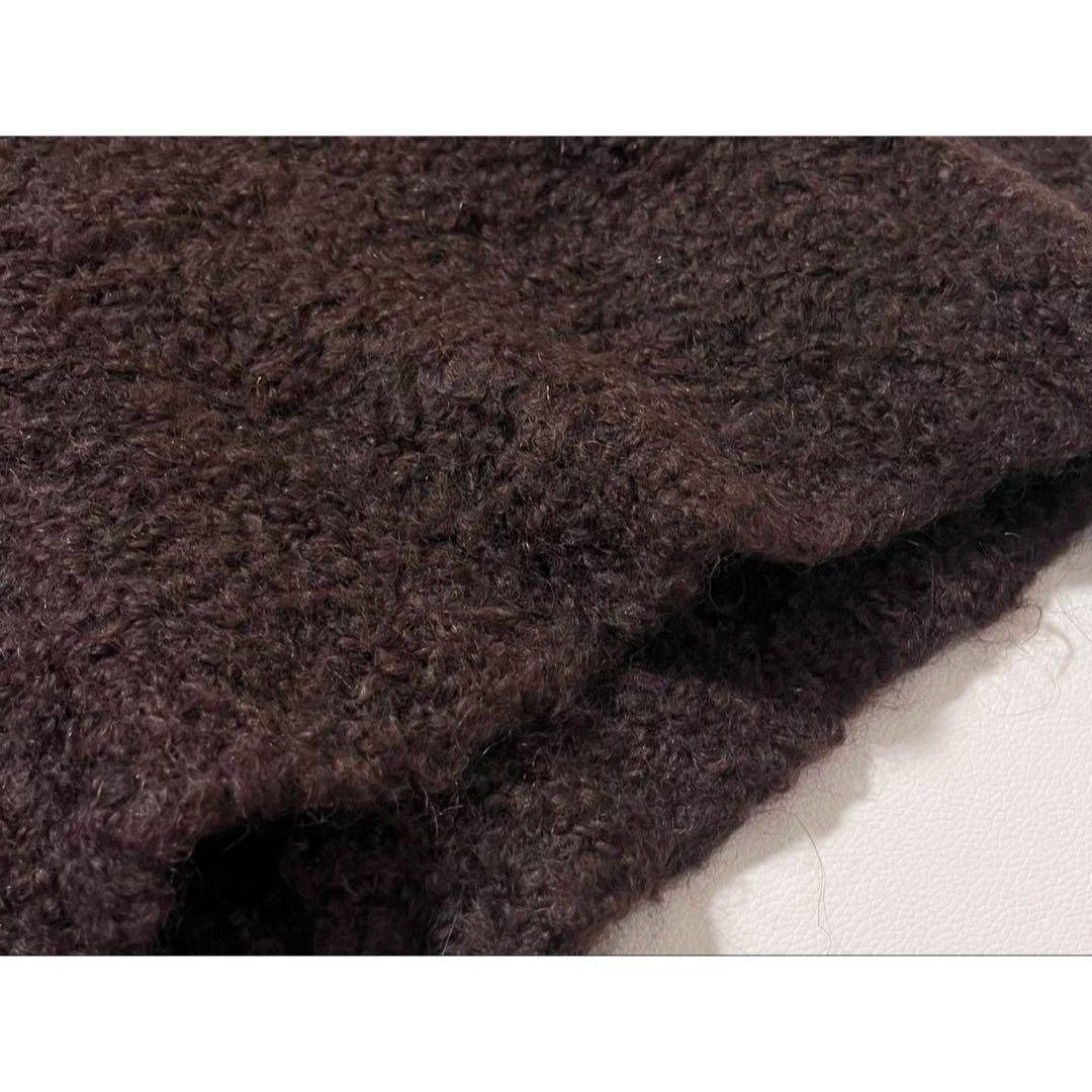 【美品】ドゥロワー　ブークレ カーディガン　ウール&アルパカ　もこもこ ニット