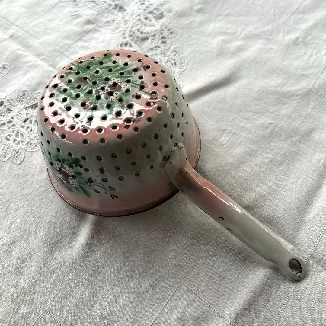 フランスアンティーク　japy 忘れな草のホーローウェディングセット