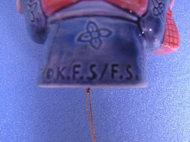 珍品　ベティちゃん　風鈴　着物BETTY　陶器製　ふうりん　和物　昭和レトロ