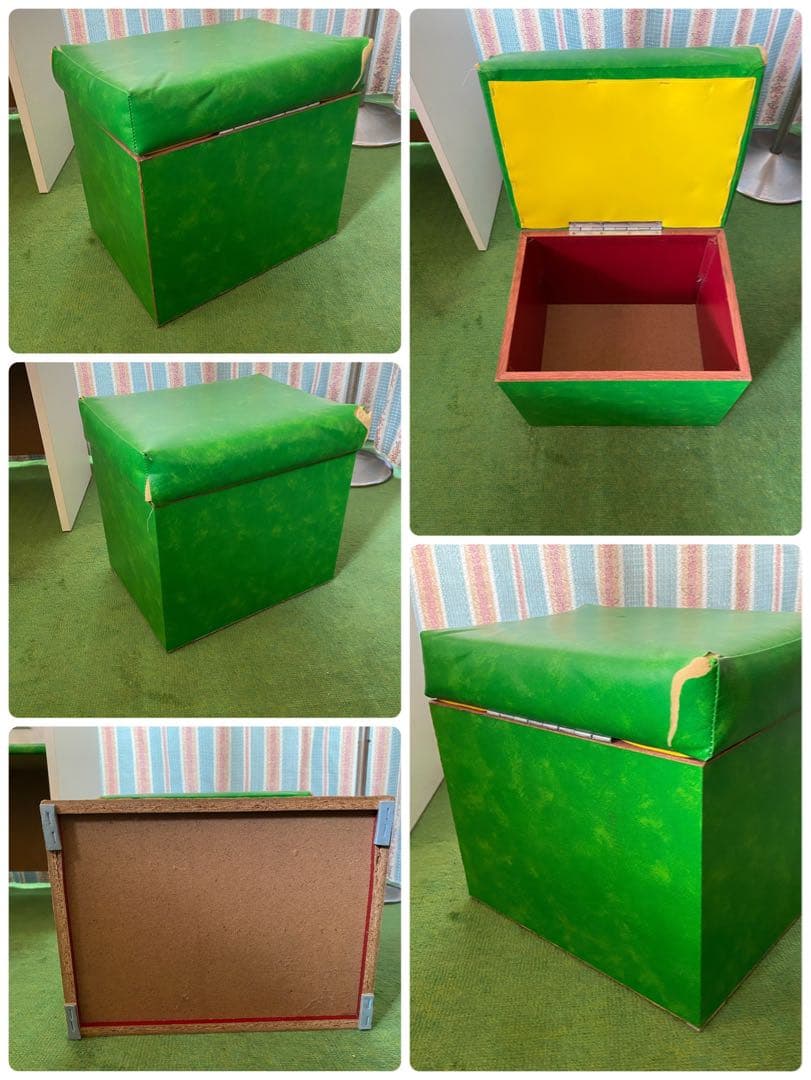 ドレッサー 鏡台 昭和レトロ 当時物 レトロポップ インテリア 緑 グリーン