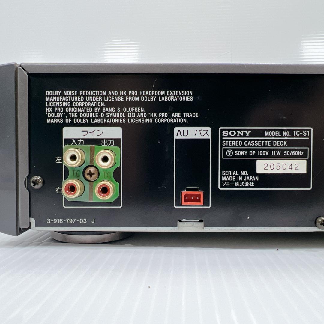【良品✨】SONY カセットデッキ プレイヤー TC-S1 DOLBY-S