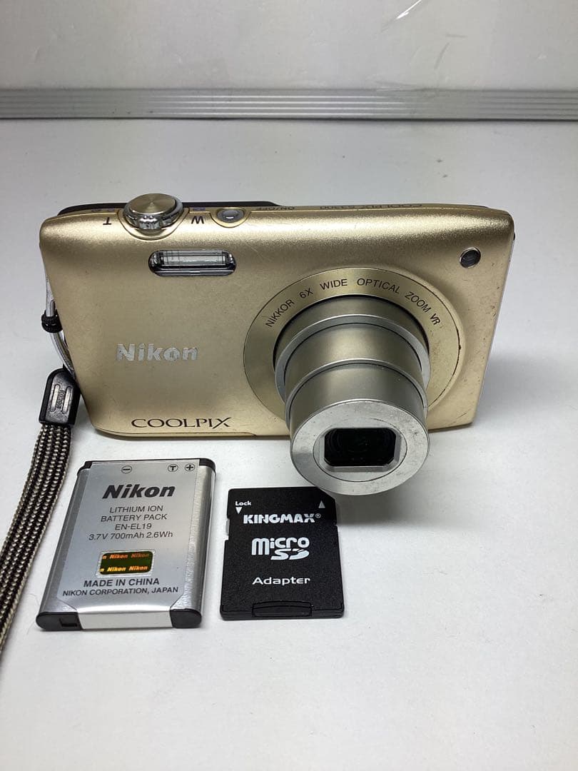 み*須様 Nikon COOLPIX S3300ゴールド 本体　撮影可能