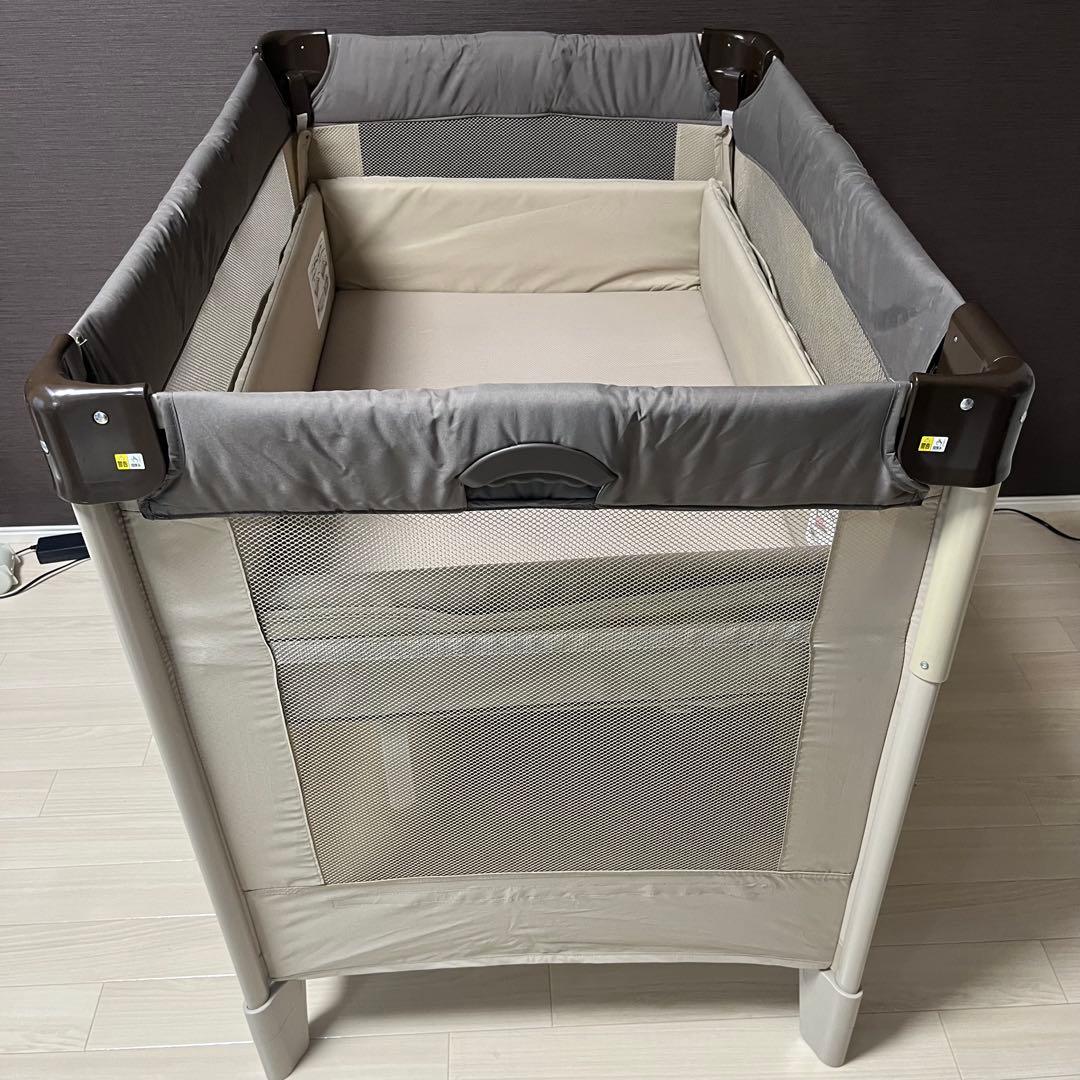 良品　ココネルエアー　ベビーベッド　グレー　クリーニング済み　説明書つき
