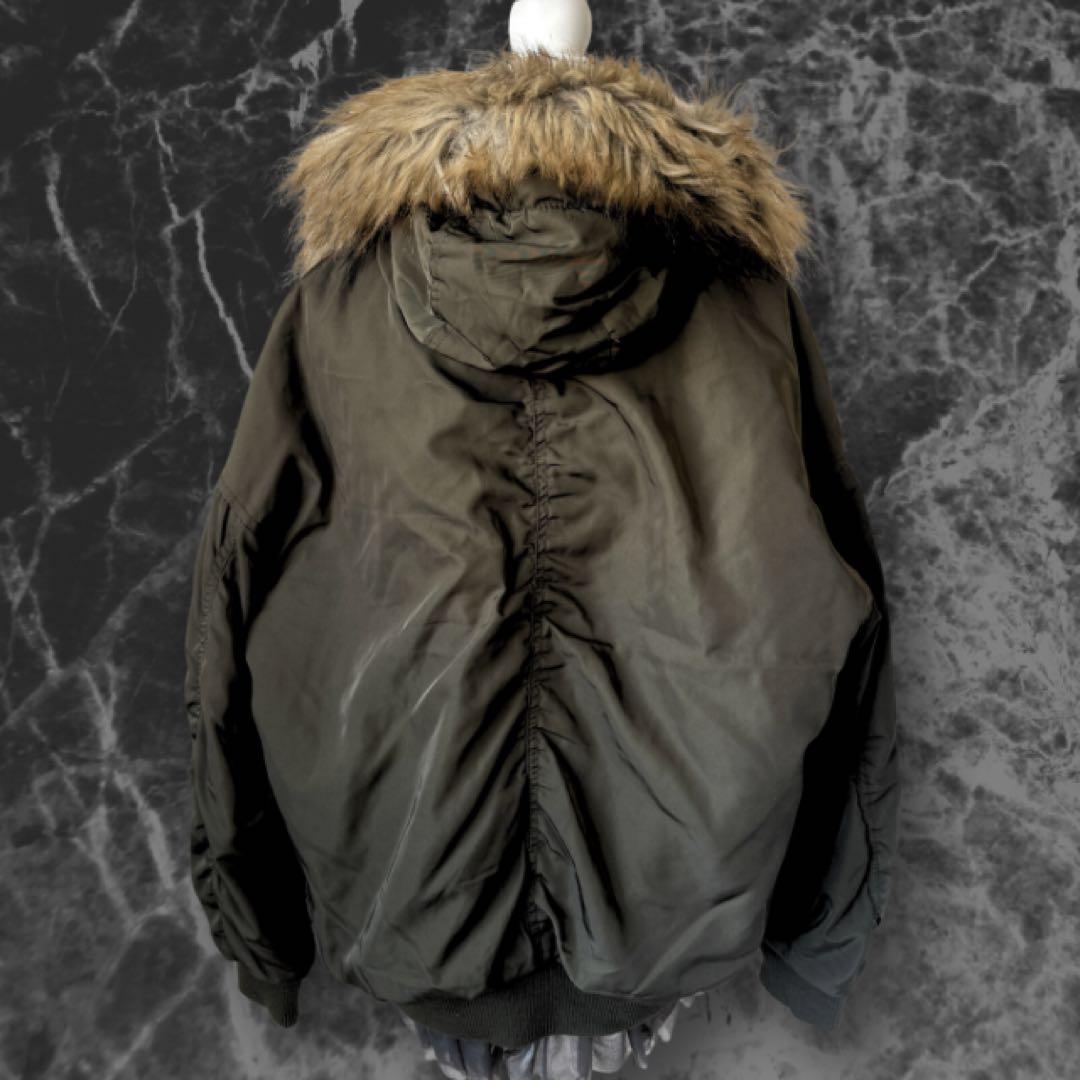 未使用級 y2k フライトジャケット グランジ 平成ギャル 鬼ファー ボンバー