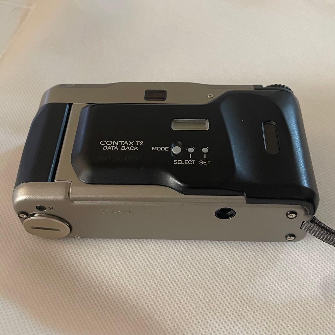CONTAX T2 シルバー 作例あり 純正ストラップ付 高級フィルムカメラ