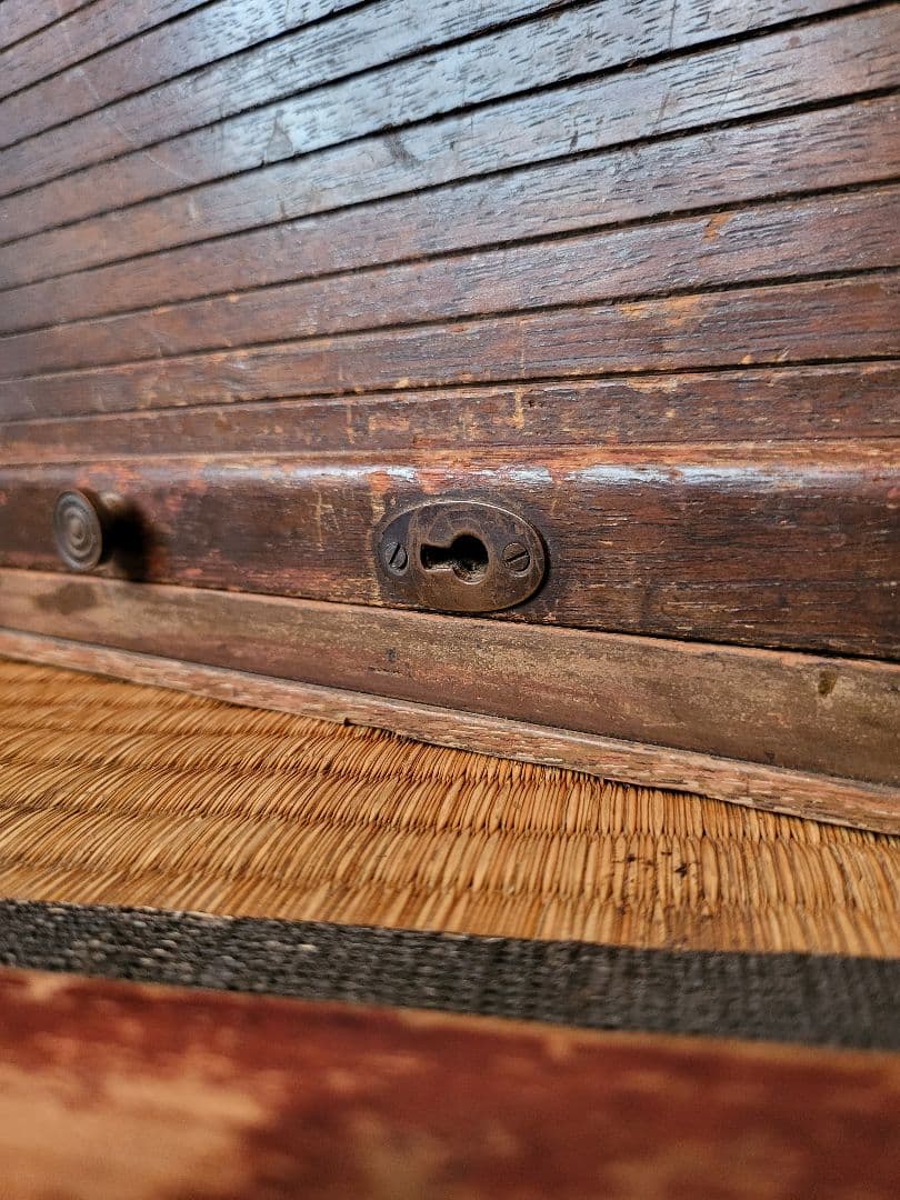 蛇腹 木製 収納 ボックス　引き出し付き　ヴィンテージ　アンティーク