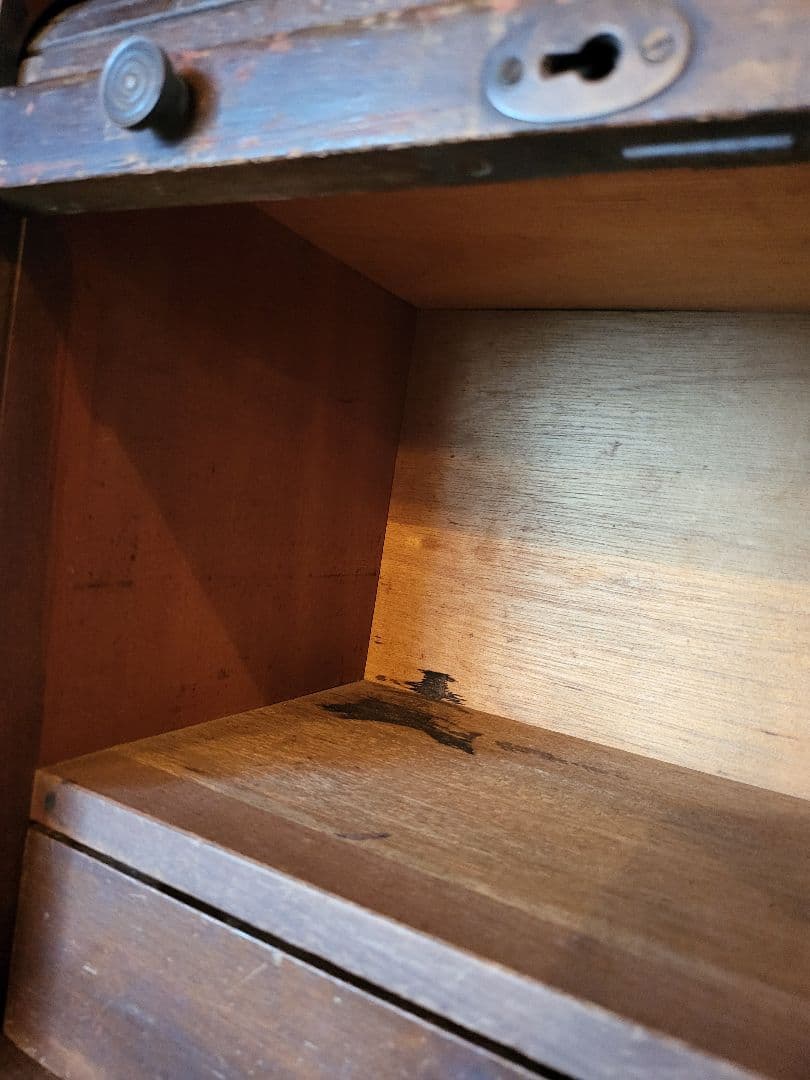 蛇腹 木製 収納 ボックス　引き出し付き　ヴィンテージ　アンティーク