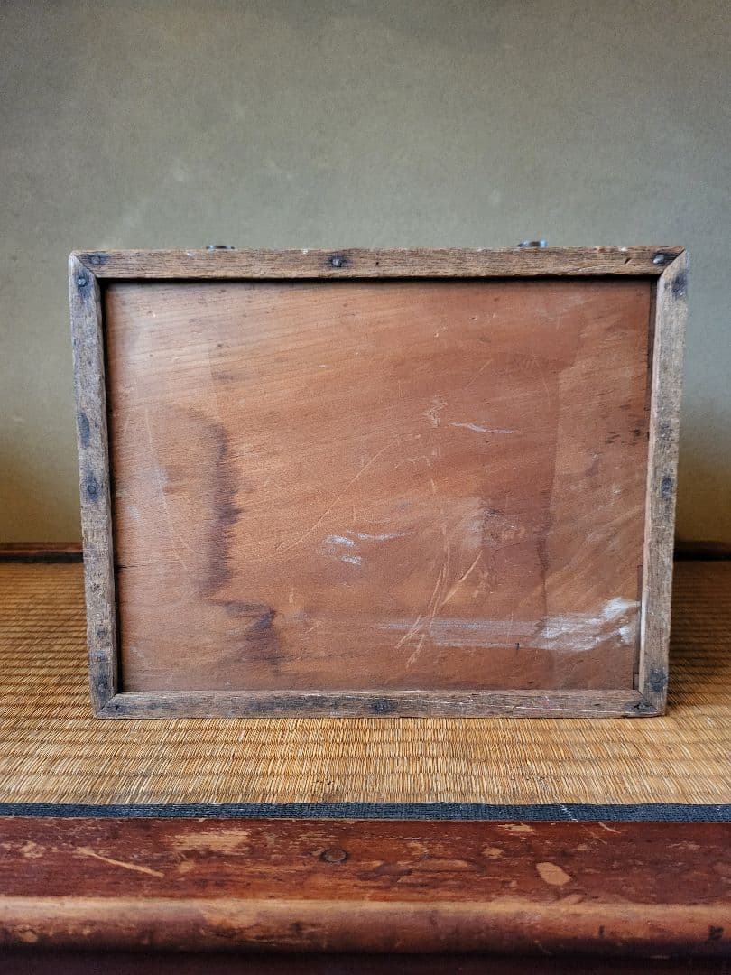 蛇腹 木製 収納 ボックス　引き出し付き　ヴィンテージ　アンティーク