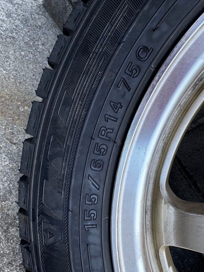 メルパンダダンロップWM03 アルミセット 155/65R14 2本　②