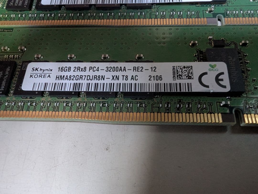 SK hynix 16GB DDR4 メモリ サーバー用×6枚