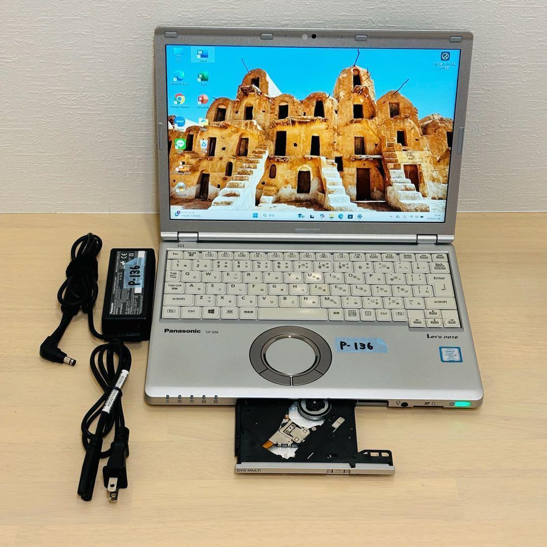 レッツノート PC Windows11 SSD DVD オフィス付き P-136