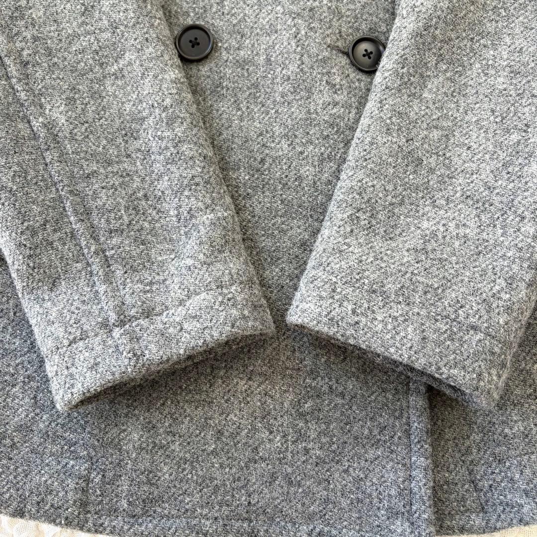 MHL. エムエイチエル ウール Pコート ダブルブレスト