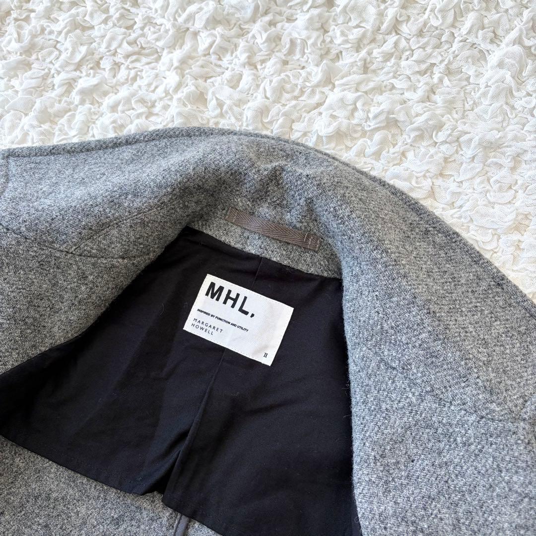 MHL. エムエイチエル ウール Pコート ダブルブレスト
