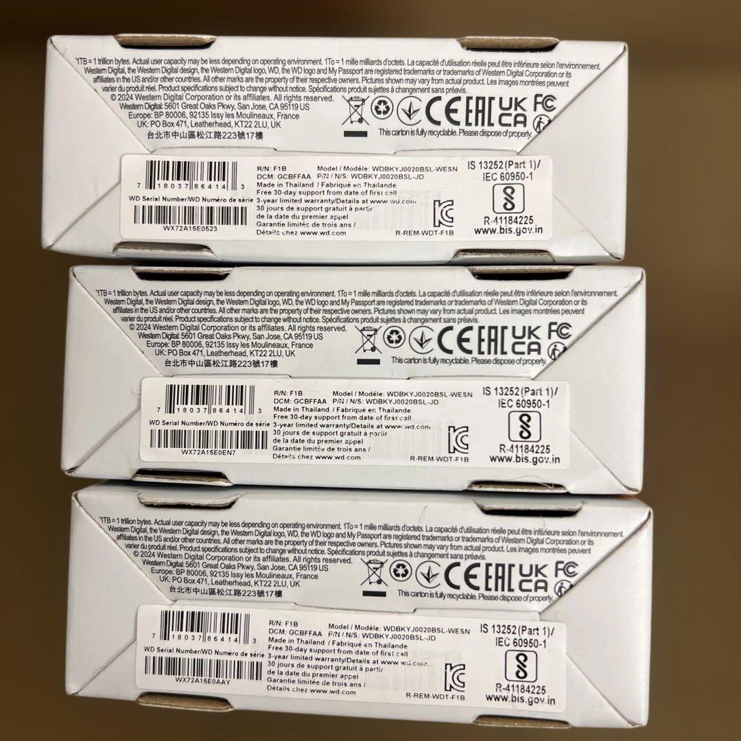 るいさん専用ウエスタンデジタルWD HDD Mac用Mac 2TB x3点