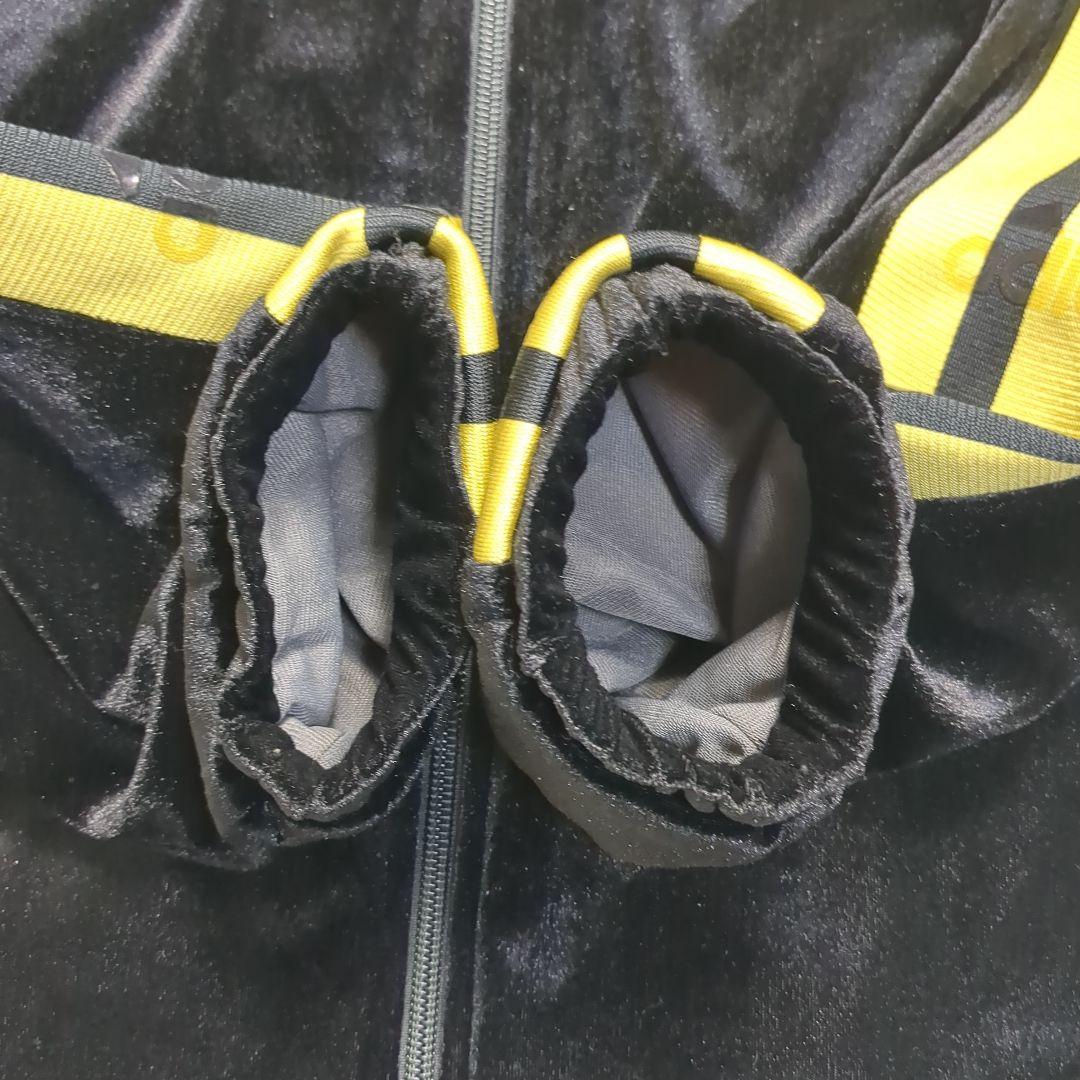 【美品✨adidas✨L】ベロア ジャージ トラックスーツ セットアップ 黒