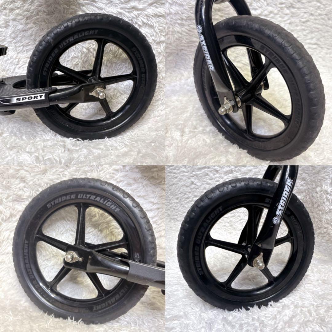 美品 ストライダー スポーツ 12インチ スノーアタッチメント ブラック 日本製