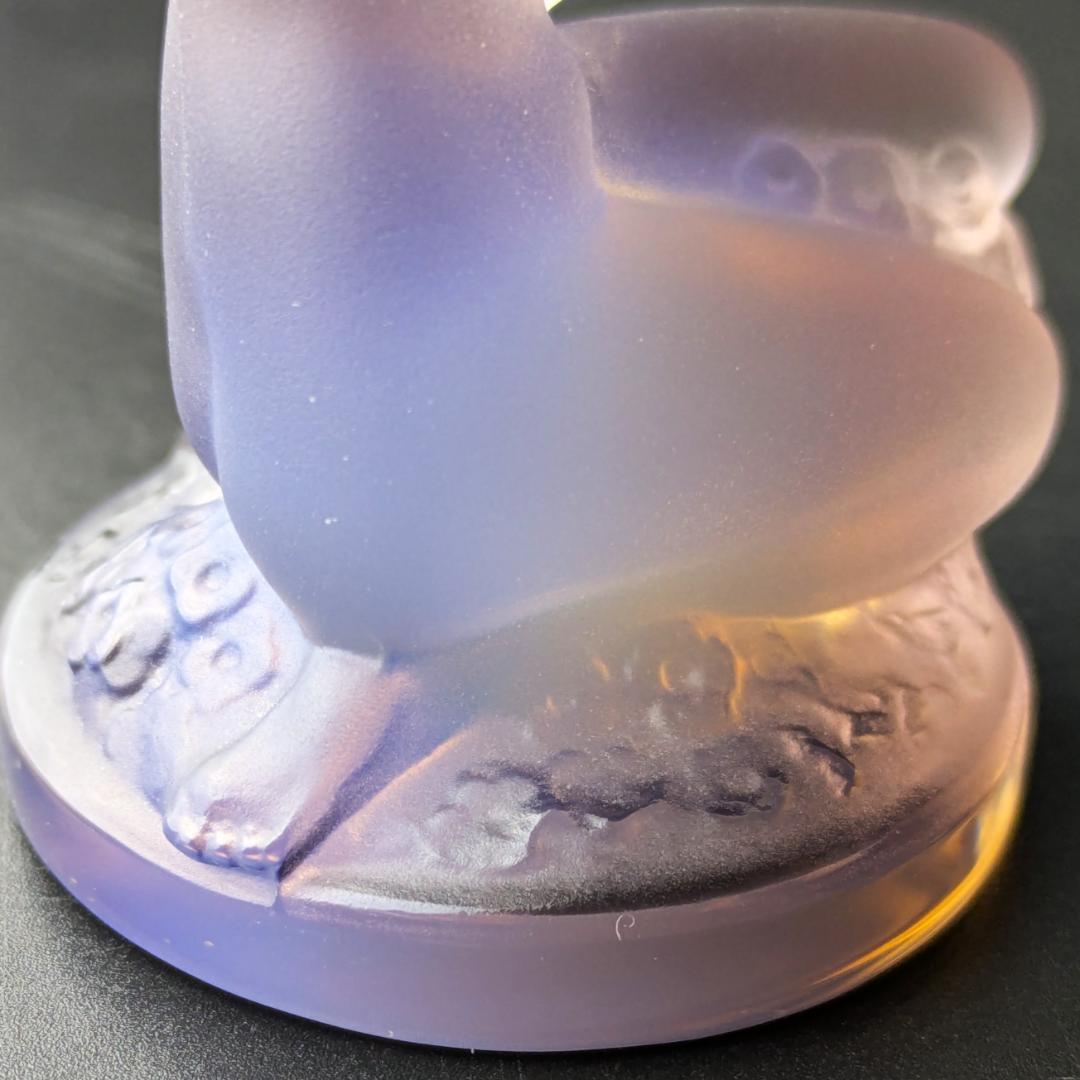 ラリック フロレアル オパルセント ラベンダーフロスト裸婦像ヴィンテージ仏製美品