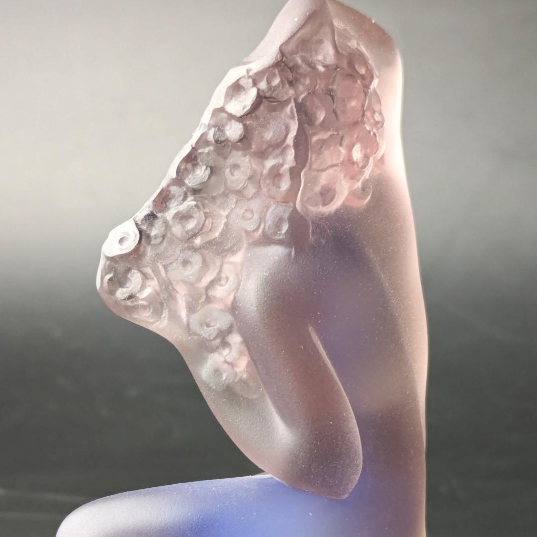 ラリック フロレアル オパルセント ラベンダーフロスト裸婦像ヴィンテージ仏製美品