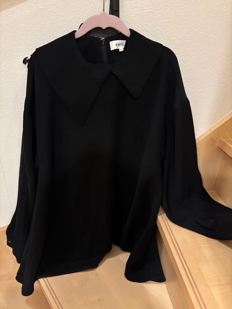 【中古】ENFOLD PEツイル アシンメカラーBLOUSE 38