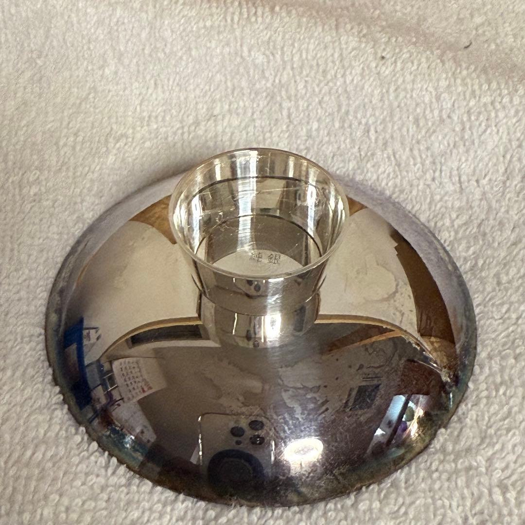 純銀製 銀盃 118g 3個セット 木箱入り