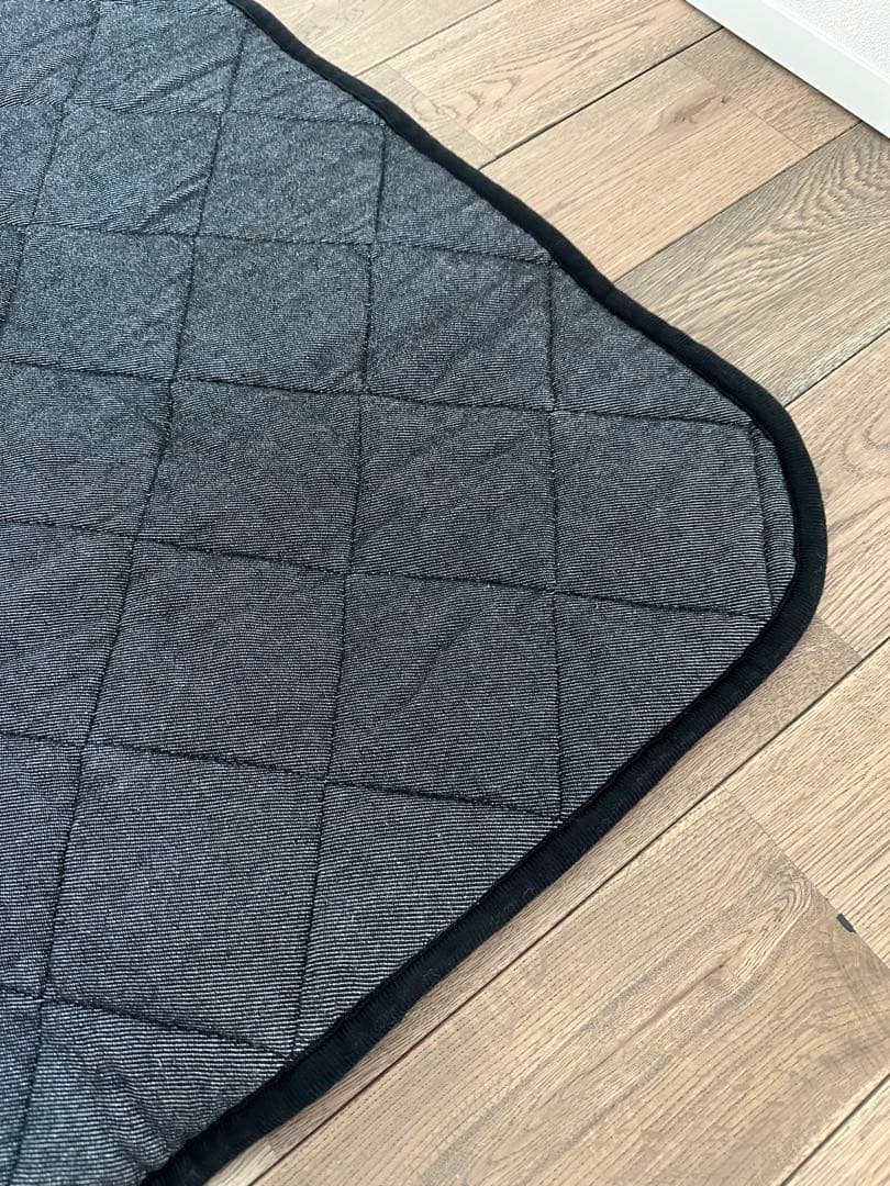 先染めこたつ掛敷布団2点セット（ブラック）長方形　大判