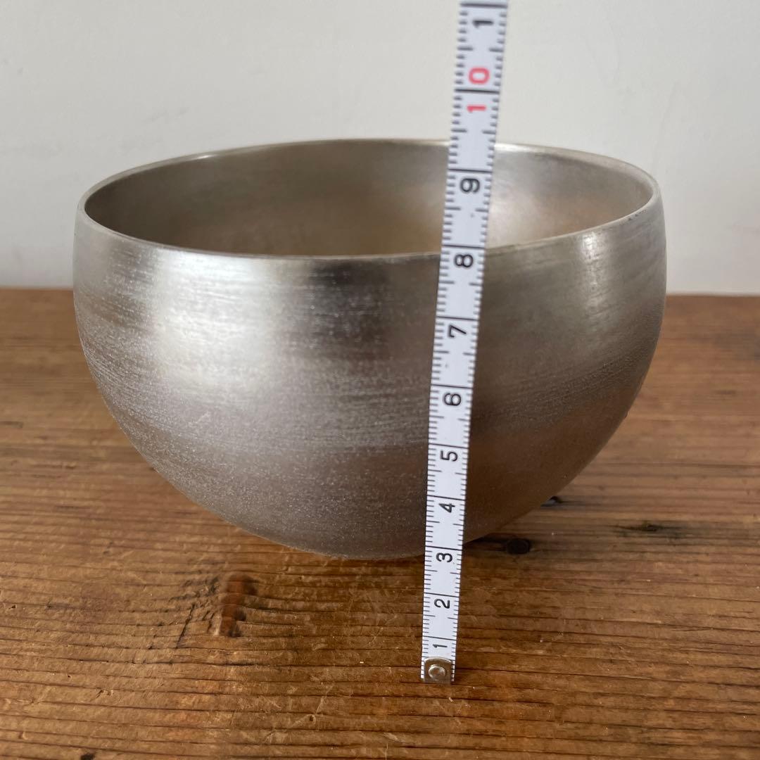 青木良太　椀　陶芸　銀仕上げ