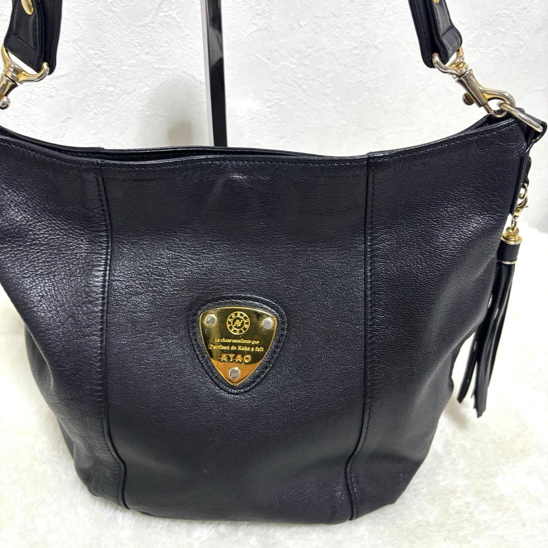 【極希少】アタオ キャンディ ブラック ゴートレザー ATAO