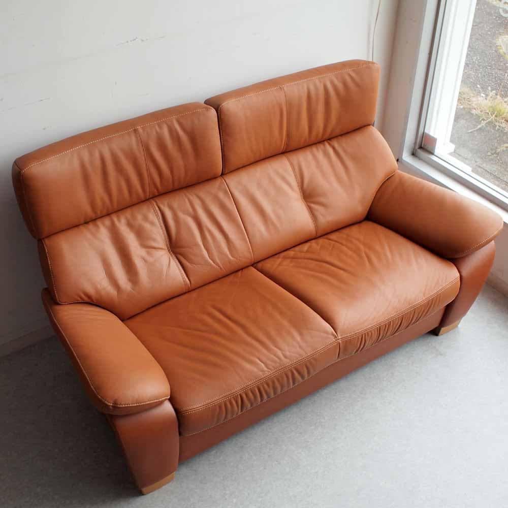 カリモク ZT73モデル 2人掛けソファ レザー ZR24467