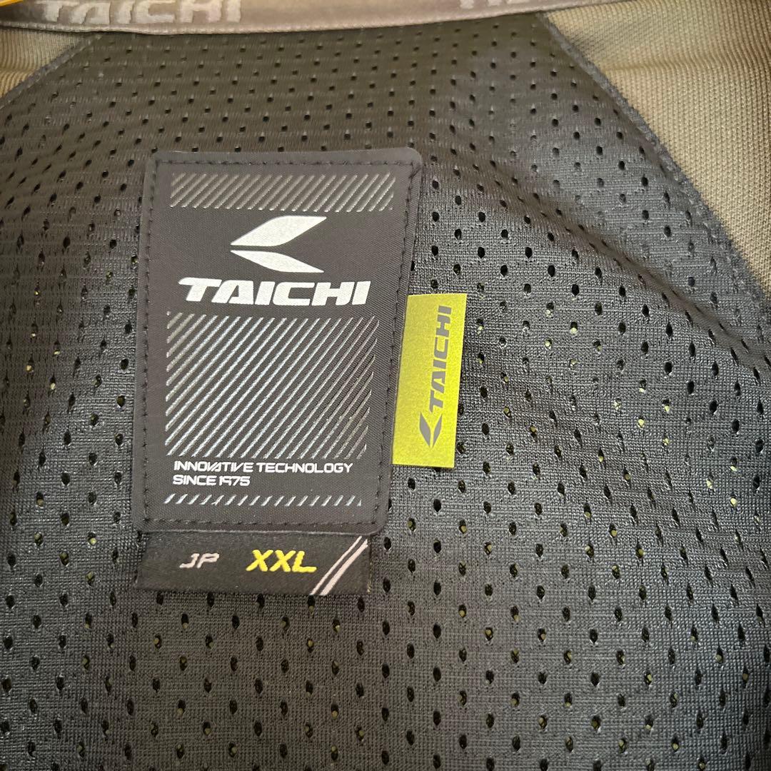 TAICHI フード付きジャケット XXL カーキ　胸部プロテクター(別売)付き