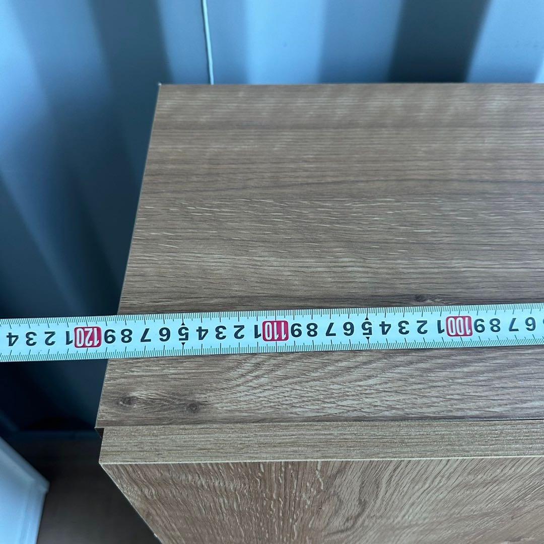 収納家具 チェスト W120 未使用 モダン　キズあり