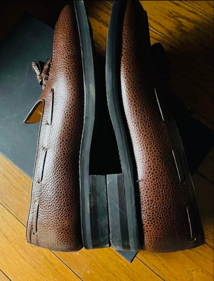 ブラウンレザー タッセルローファー