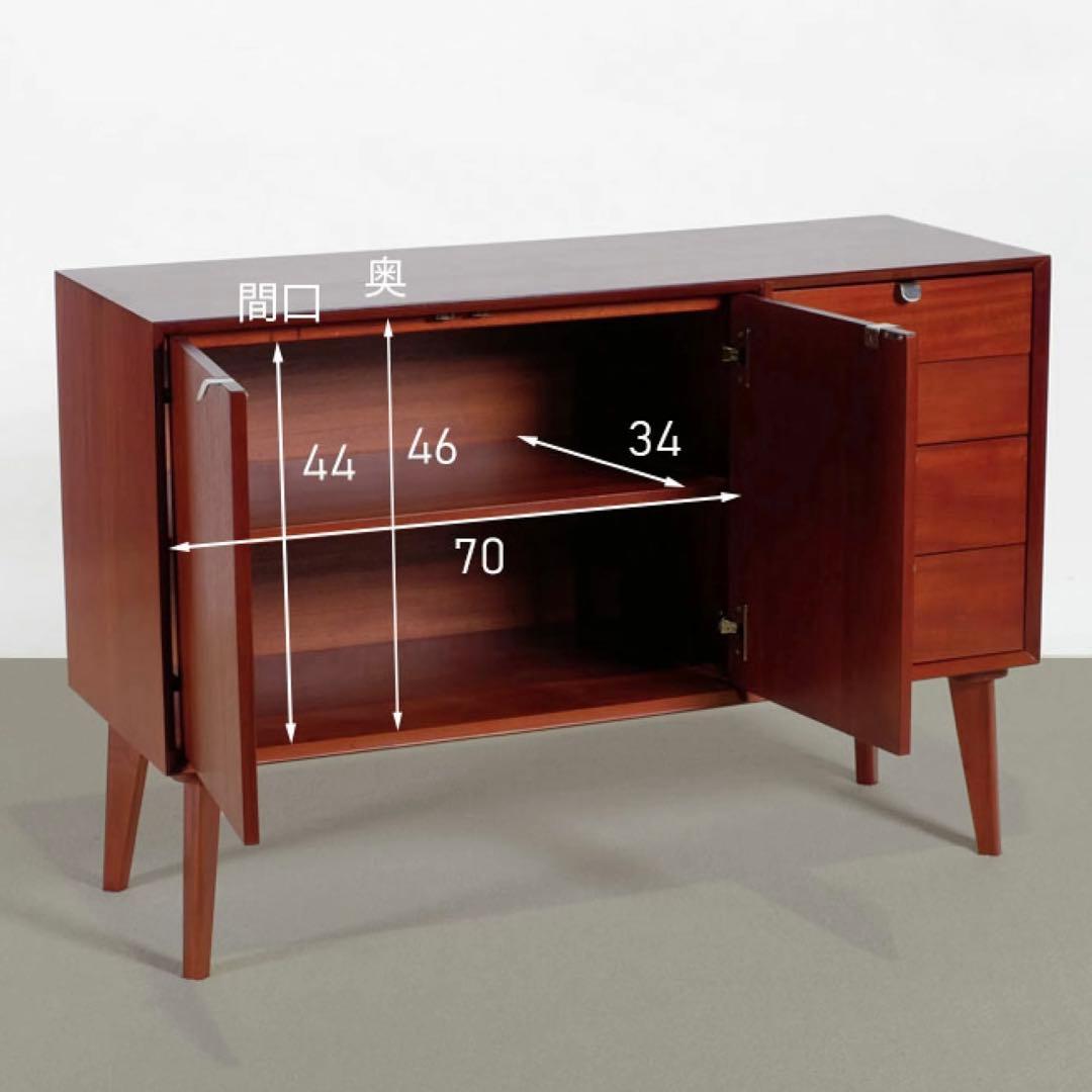 O 新品 北欧 キャビネット リビングボード 収納 本棚