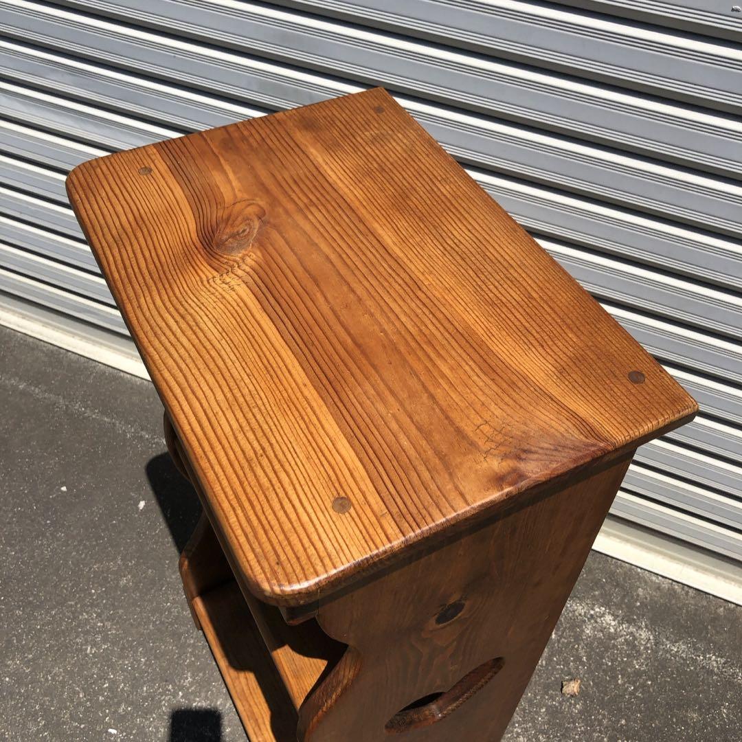 カントリー家具 ハートが可愛い！ パイン材 2段ラック 飾り棚 花台 送料無料