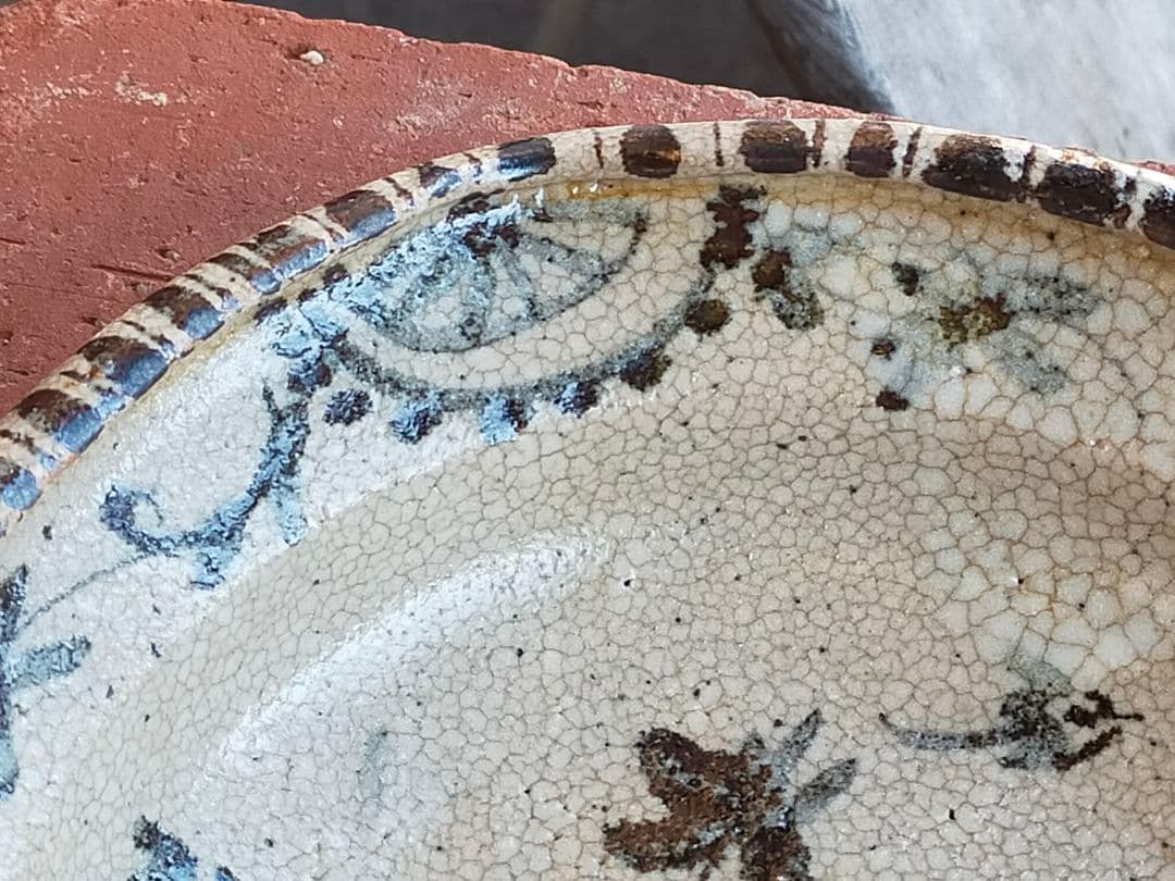 ♥絵志野　鉢　桐箱付き　志野　菓子鉢　骨董品