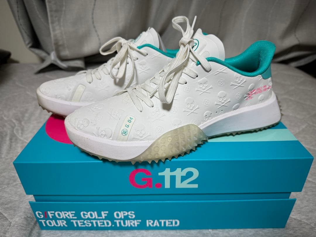 G/FORE G.112 ゴルフシューズ ホワイト/ターコイズ