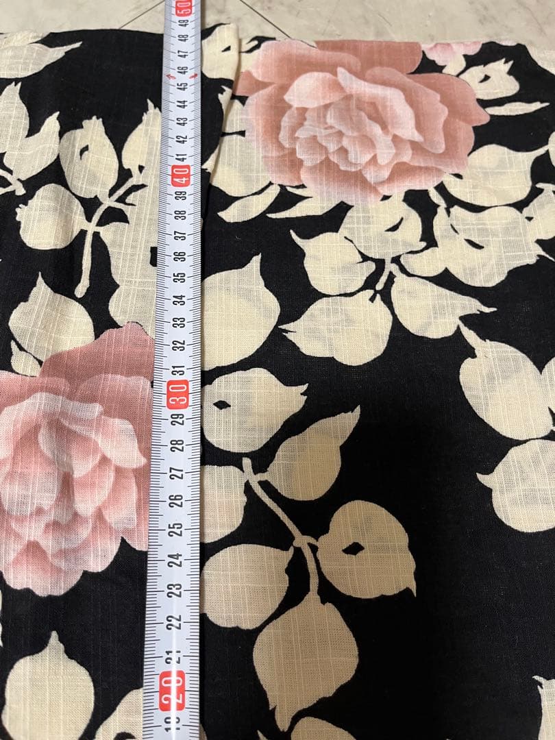 夢工房　浴衣セット　4点セット　浴衣　薔薇柄　夢工房