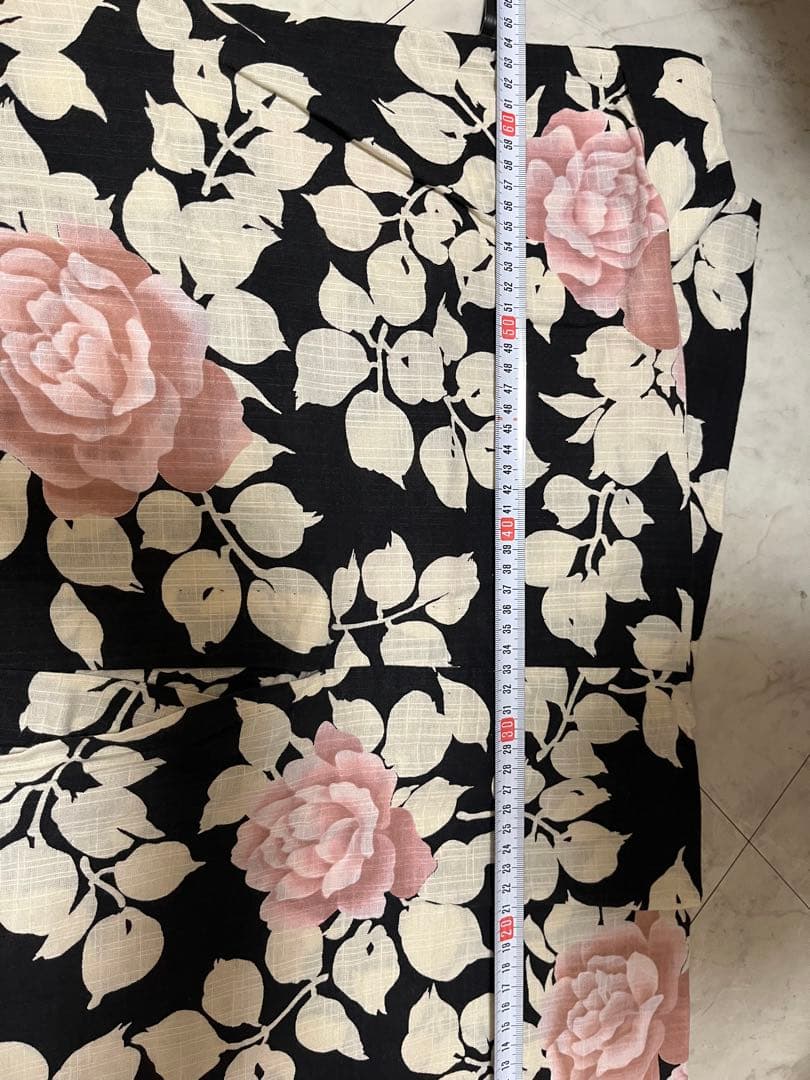 夢工房　浴衣セット　4点セット　浴衣　薔薇柄　夢工房