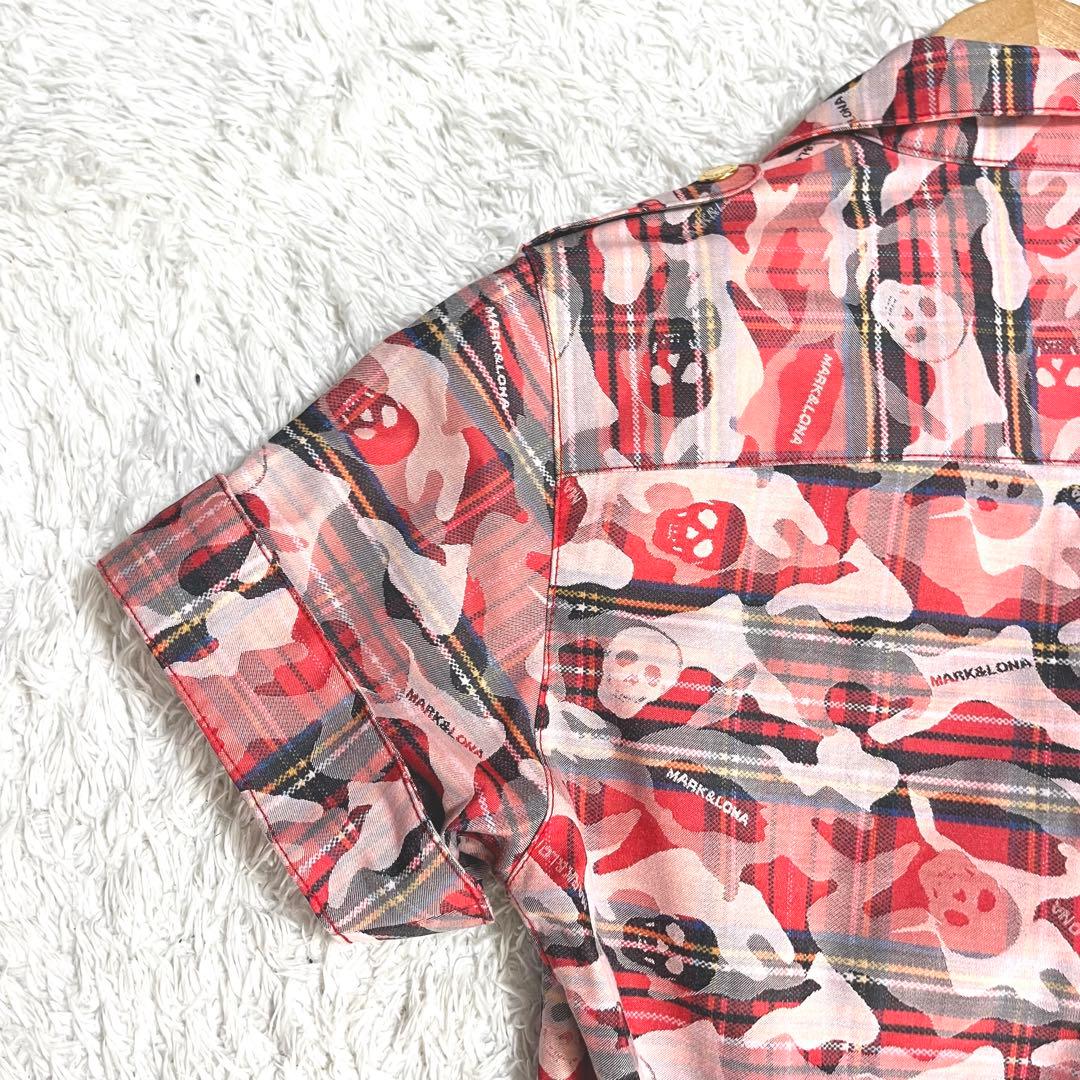 ✨未使用級✨マークアンドロナ ワンピース ベルト 総柄 ゴールド プレート