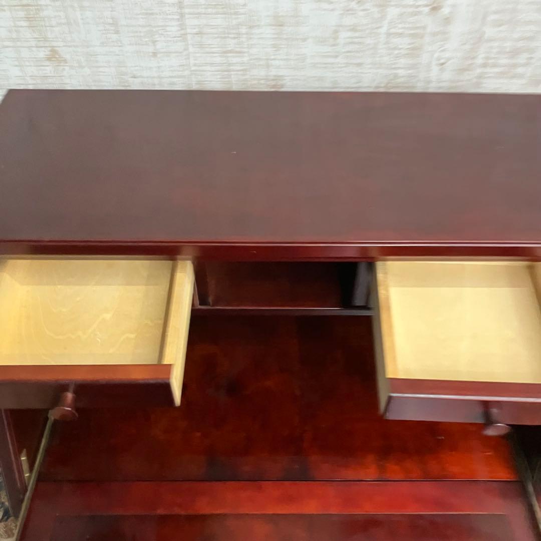 西脇工創 北海道旭川 大雪の工芸家具 英国クラシック 木製ライティングビューロ