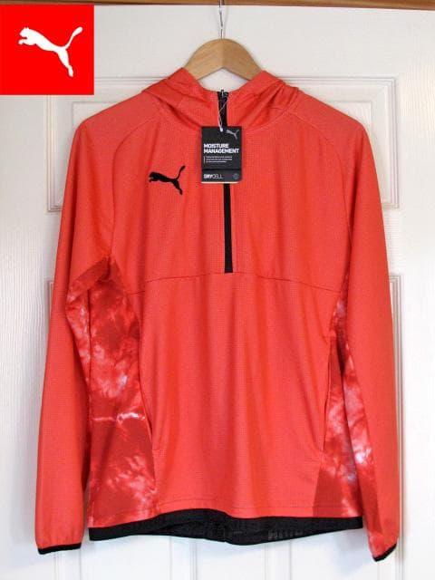 PUMA DRYCELL フード付きパーカー S オレンジ