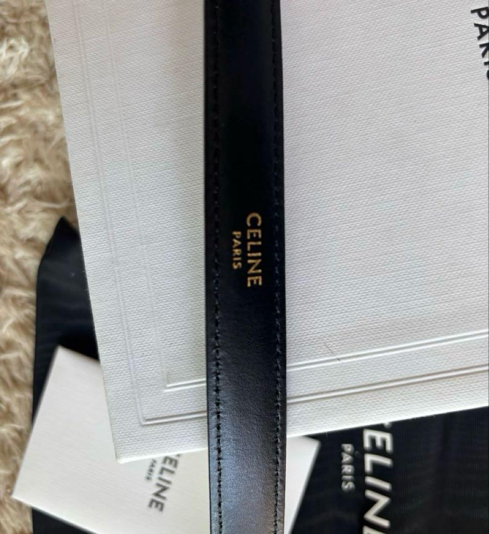 セリーヌ　ベルト　スモールトリオンフ　18mm 75 ブラック