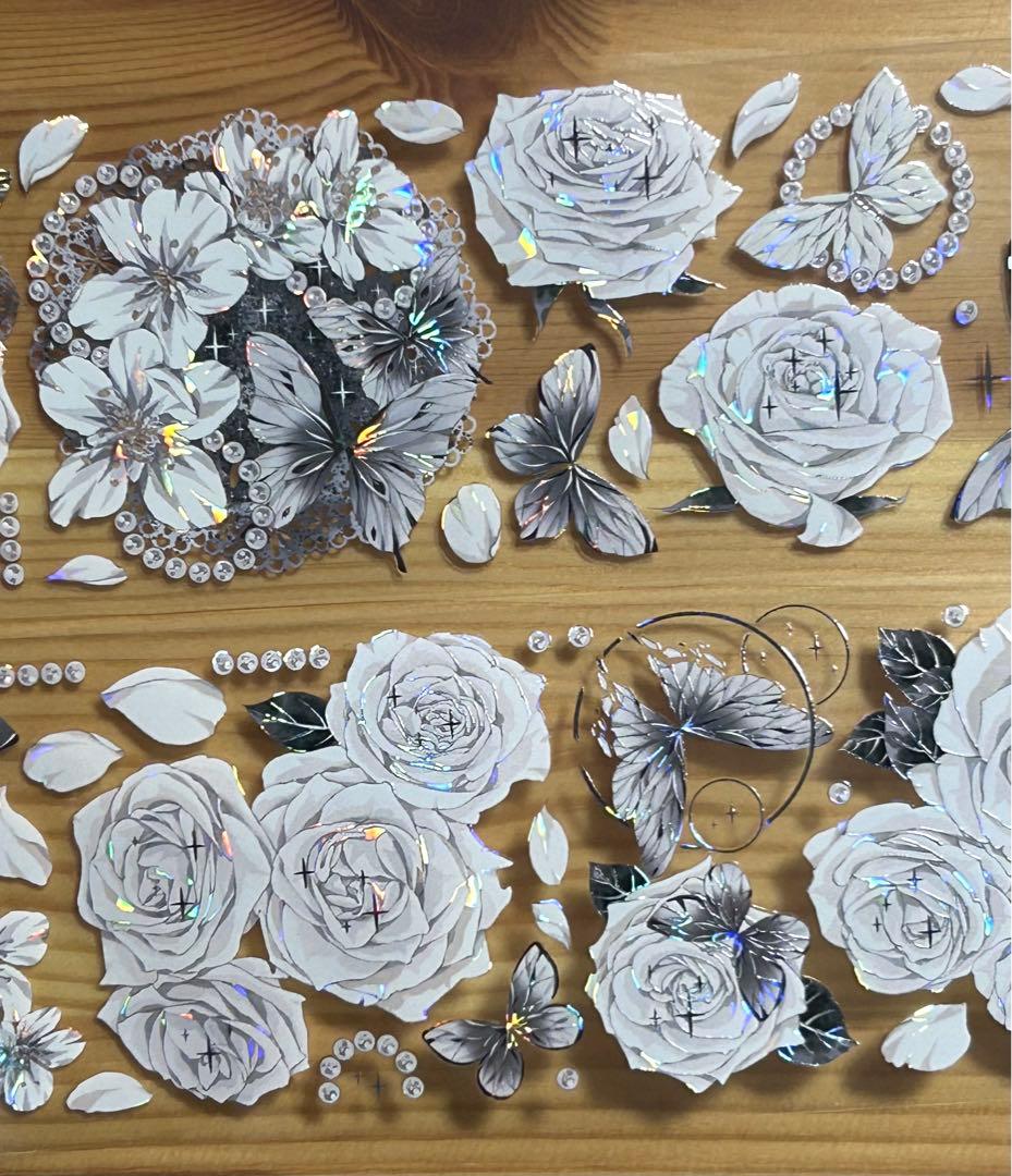 蝶影班白 海外マステ 切り売り